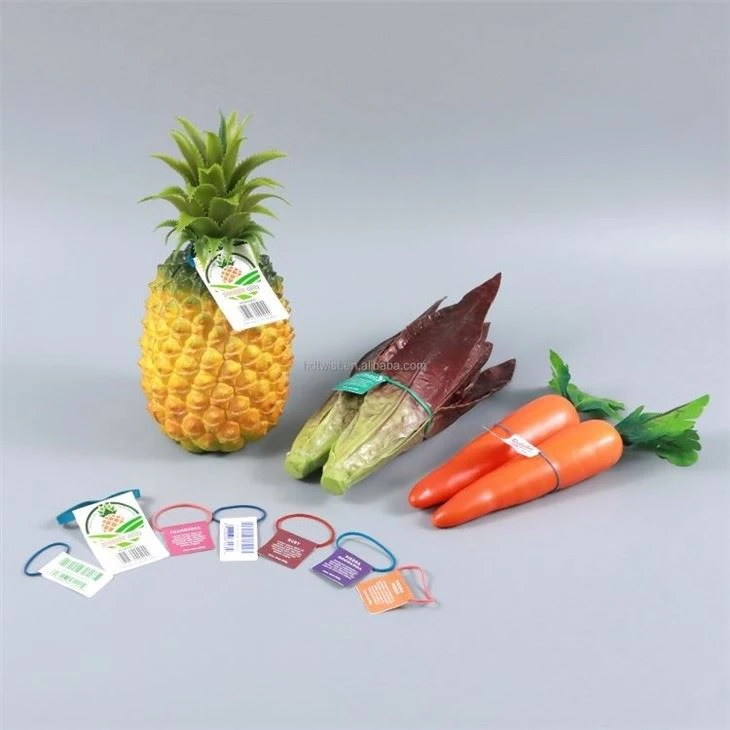 Customized Paper Or Plastic Vegetable Tie Or Vegetable And Fruit Tie With Label